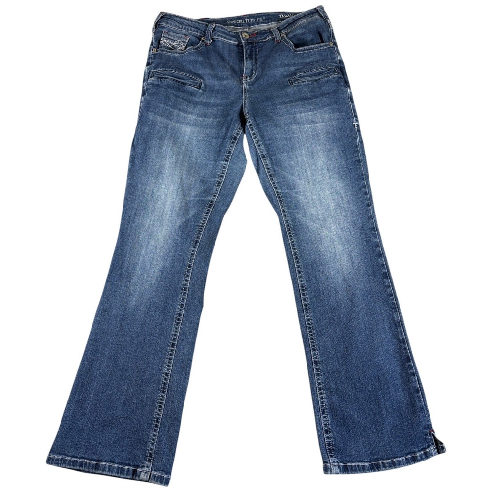 Cowgirl Tuff Co Double Down Bootcut Jeans Mens 31x31 Blue Denim Workwear Stretch
